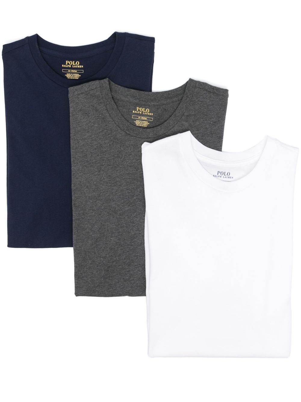 Set di tre magliette girocollo mezza manica