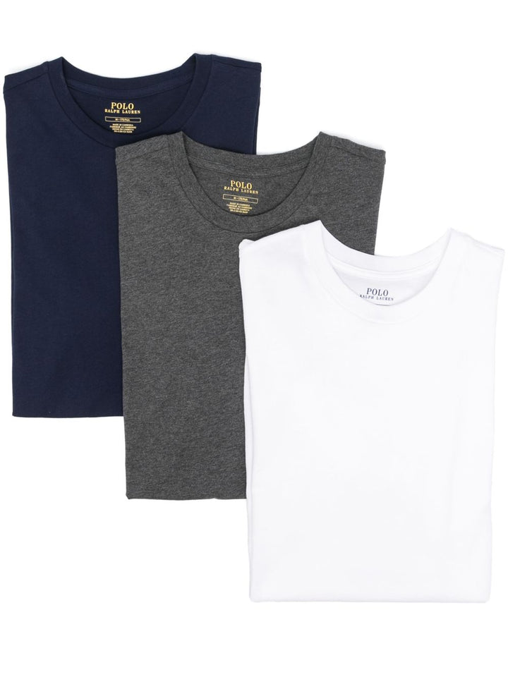 Set di tre magliette girocollo mezza manica