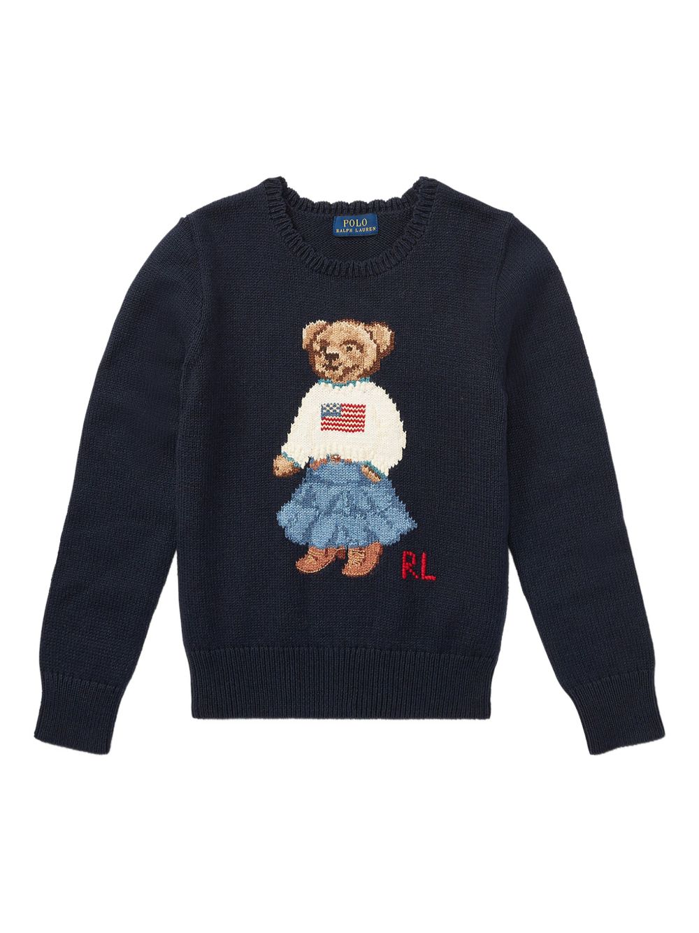 Maglione con motivo Polo Bear a intarsio