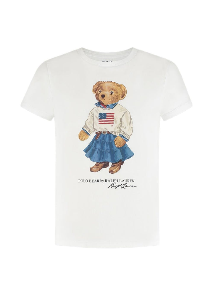 maglietta girocollo con teddy logo