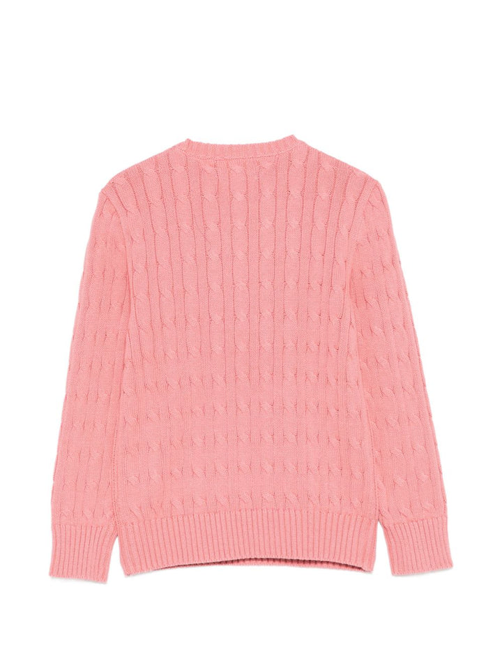 Maglia girocollo a trecce
