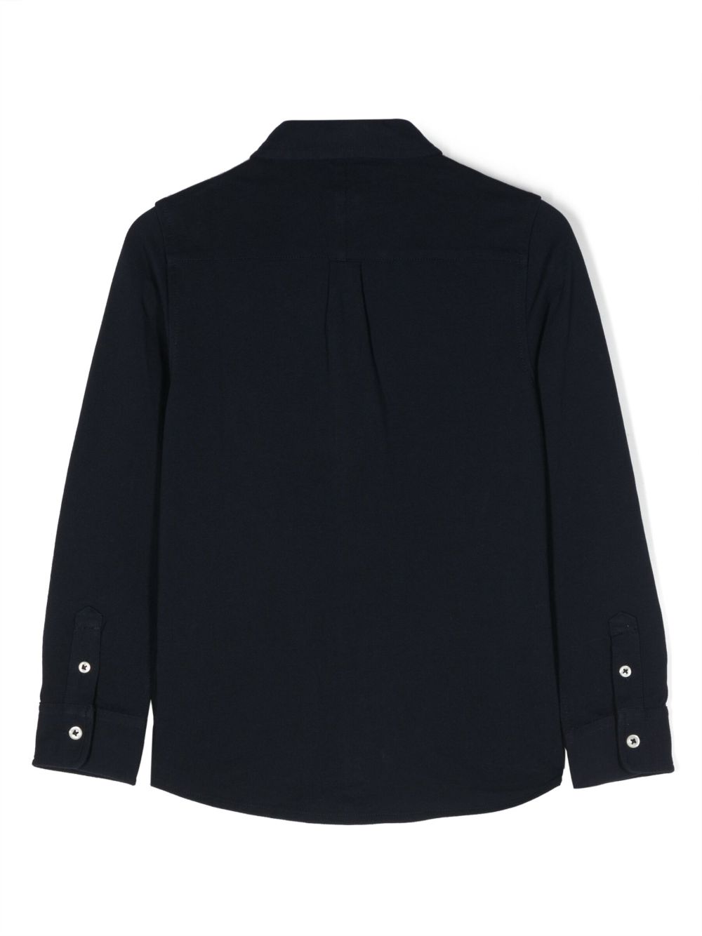 Camicia con bottoni manica lunga e logo