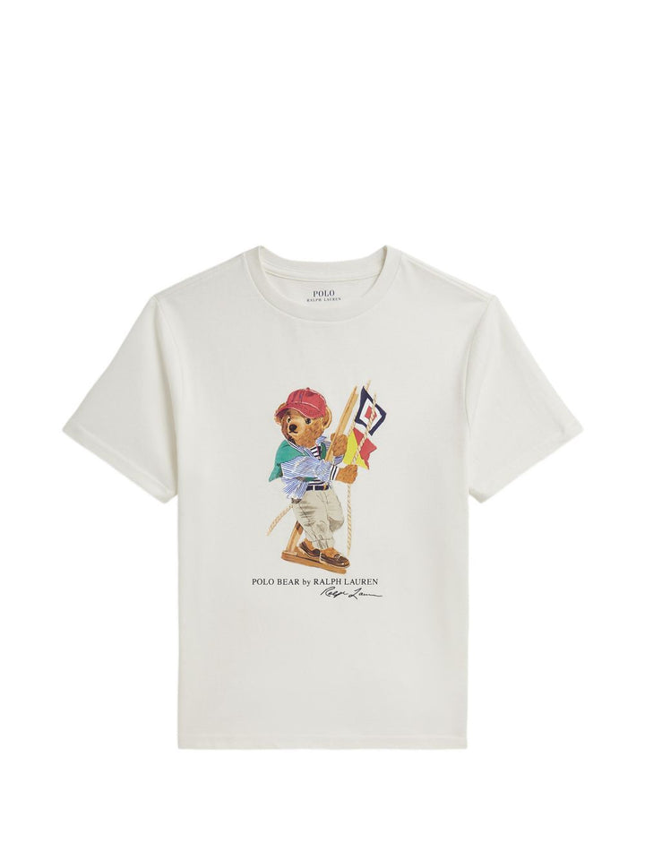 Maglietta girocollo mezza manica con logo Teddy
