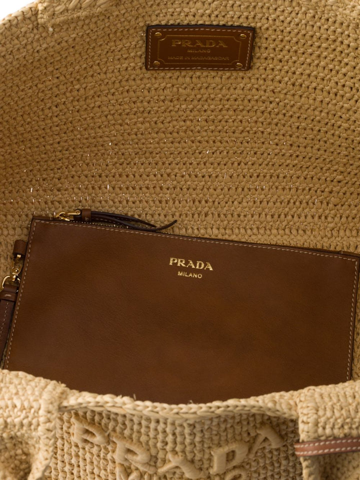 Borsa tote grande all'uncinetto