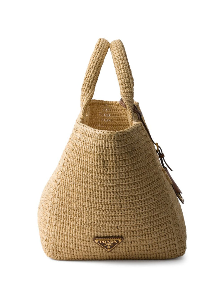 Borsa tote grande all'uncinetto