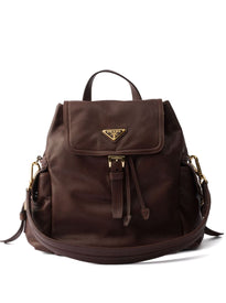 Zaino Explore medio in pelle marrone