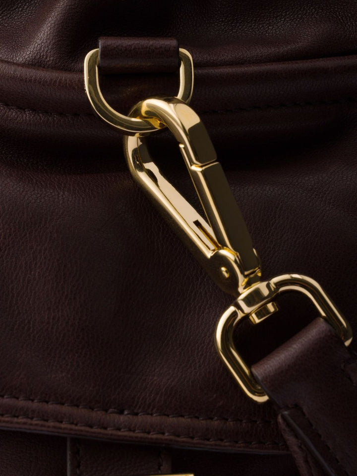 Zaino Explore medio in pelle marrone