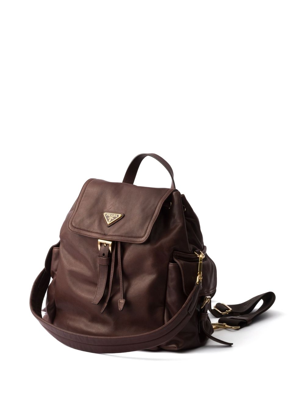 Zaino Explore medio in pelle marrone