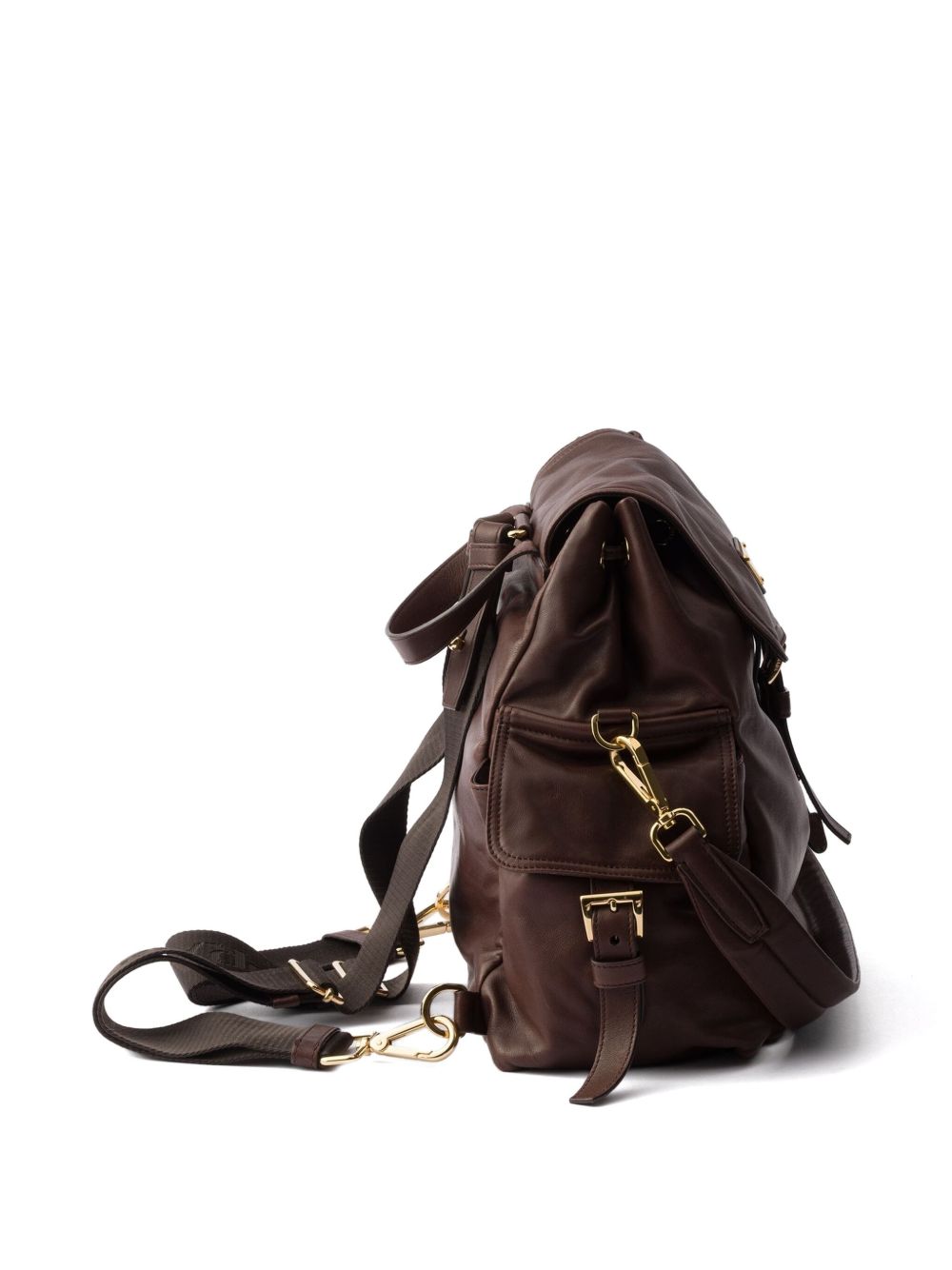Zaino Explore medio in pelle marrone