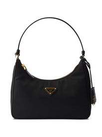 Borsa a tracolla con logo triangolare, riedizione 2005