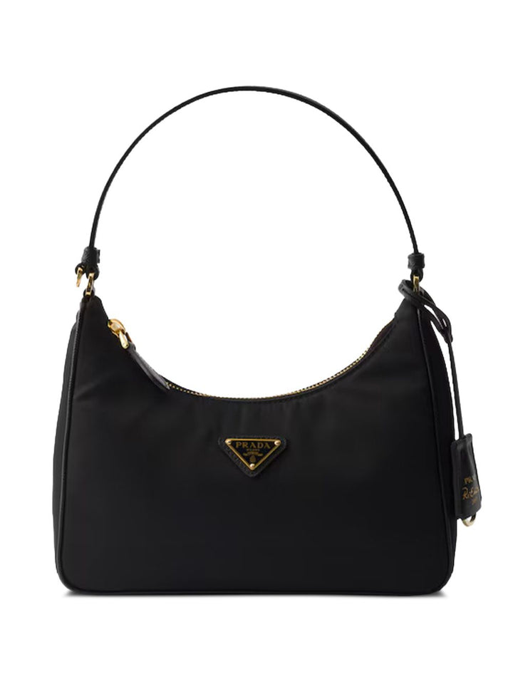 Borsa a tracolla con logo triangolare, riedizione 2005