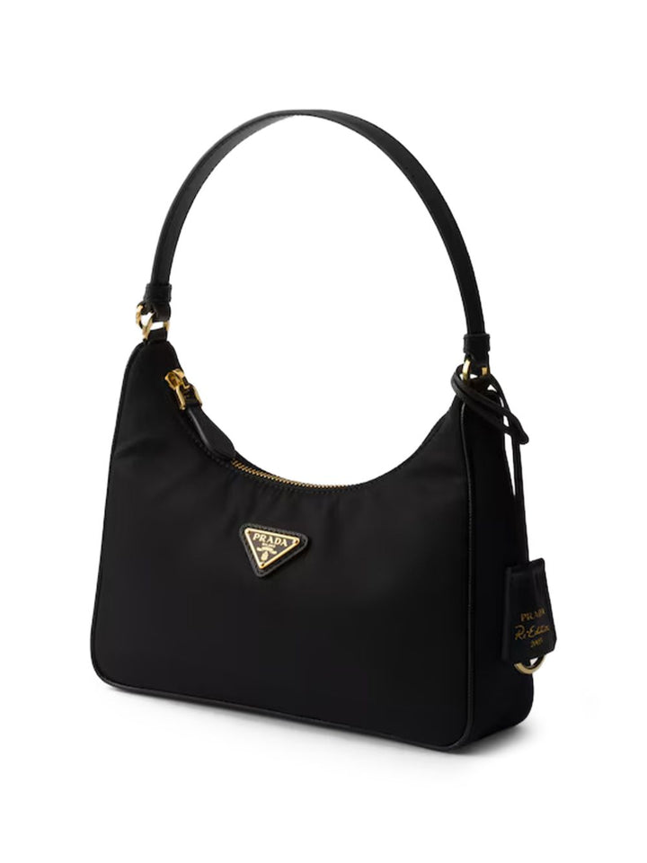 Borsa a tracolla con logo triangolare, riedizione 2005