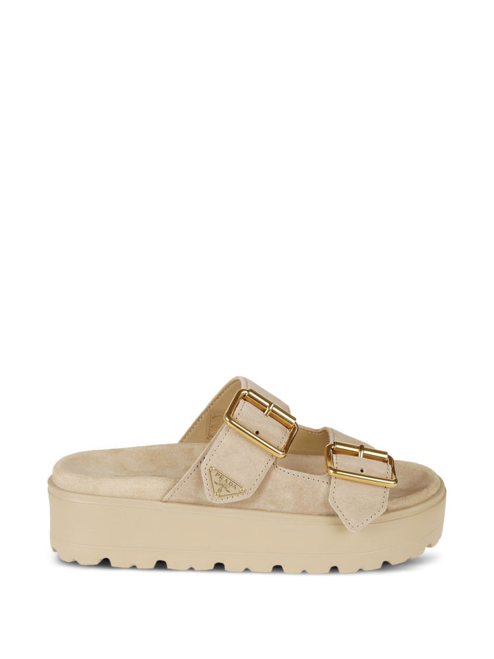 Sandali platform con fibbia