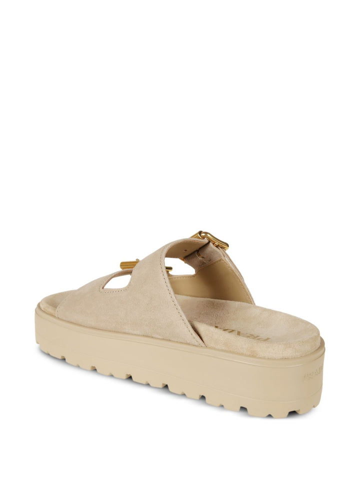 Sandali platform con fibbia