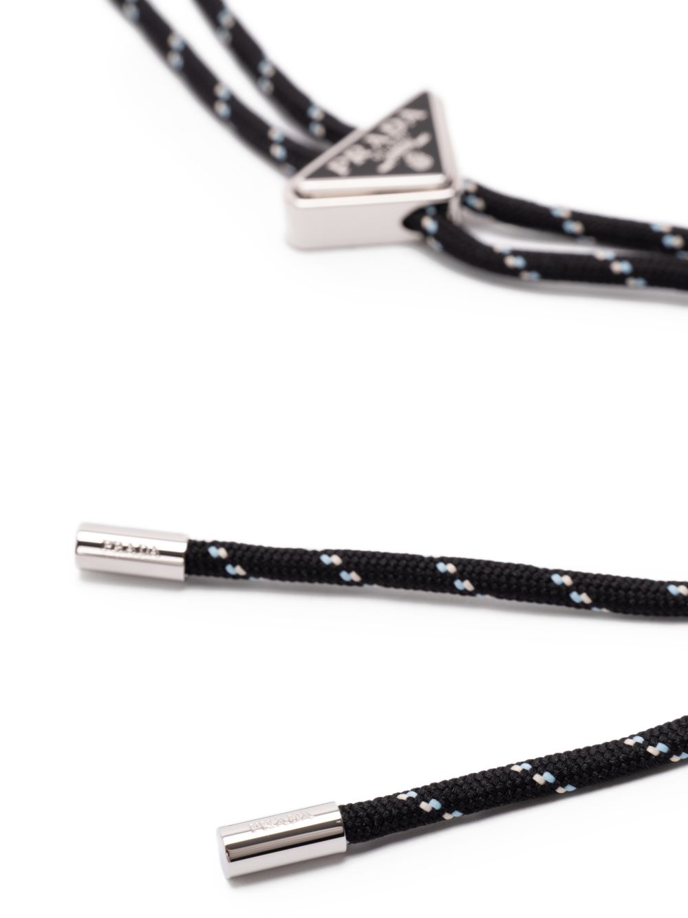 cravatta in corda con logo triangolare