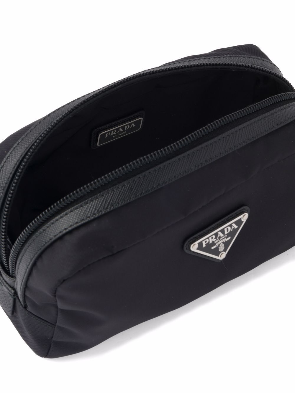 borsa da bagno con placca logo