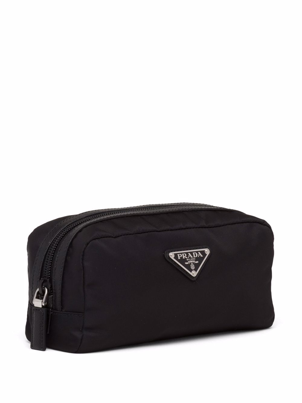 borsa da bagno con placca logo