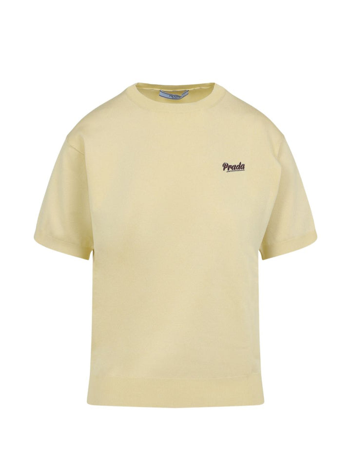 Maglione a maniche corte con logo