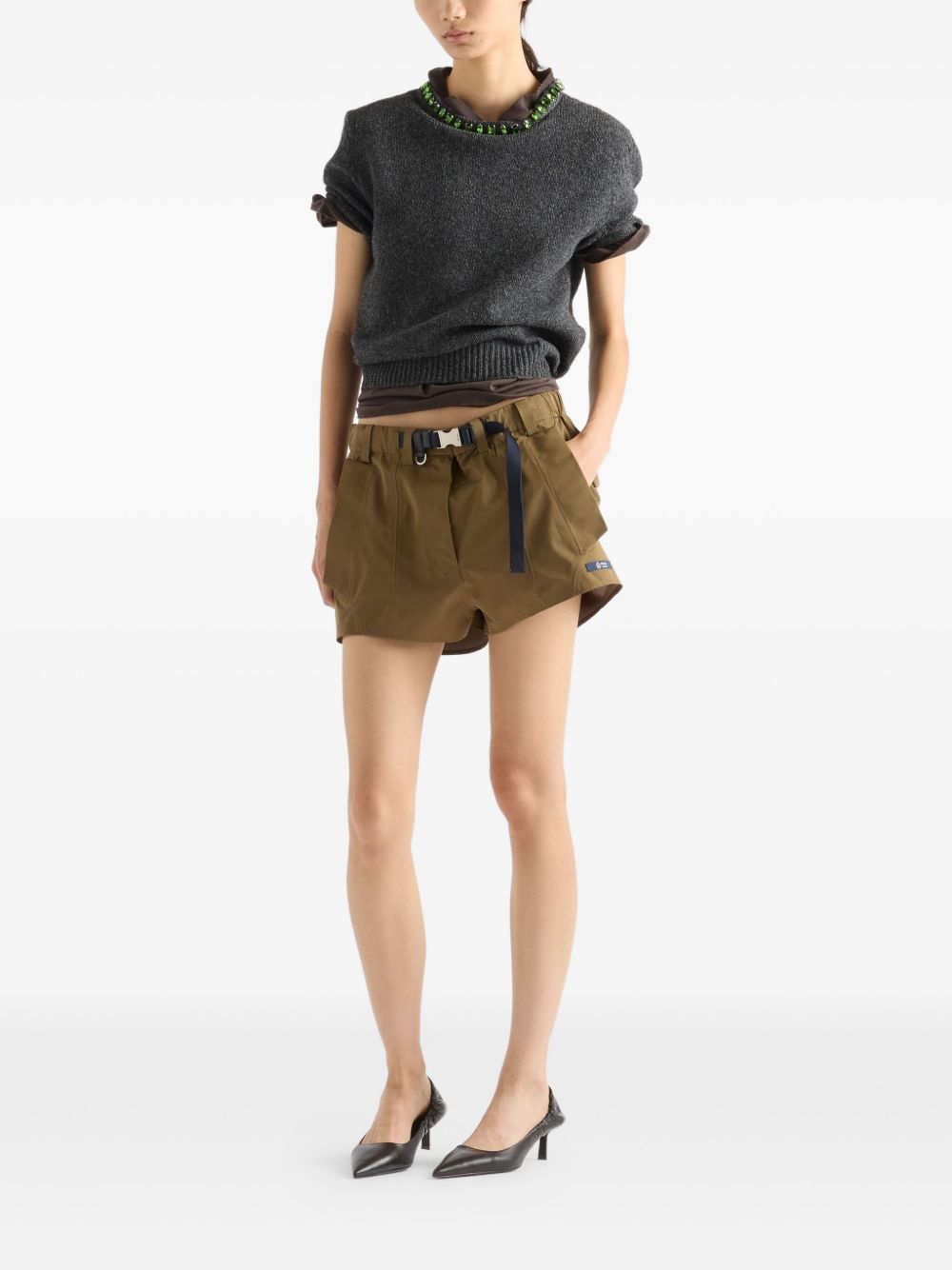 Maglione con decorazione in cristalli