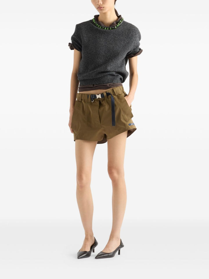 Maglione con decorazione in cristalli