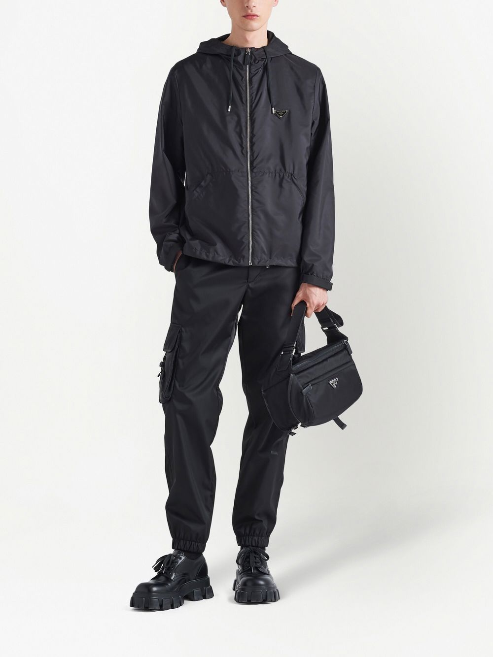 Giacca con cappuccio in Re-Nylon