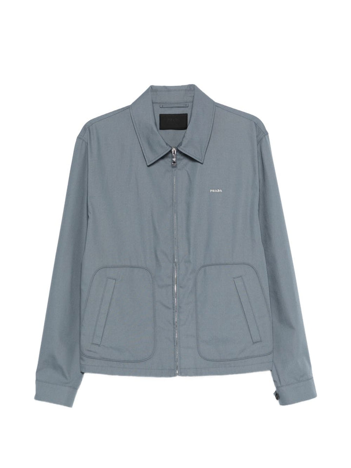 Giacca con zip e colletto a camicia