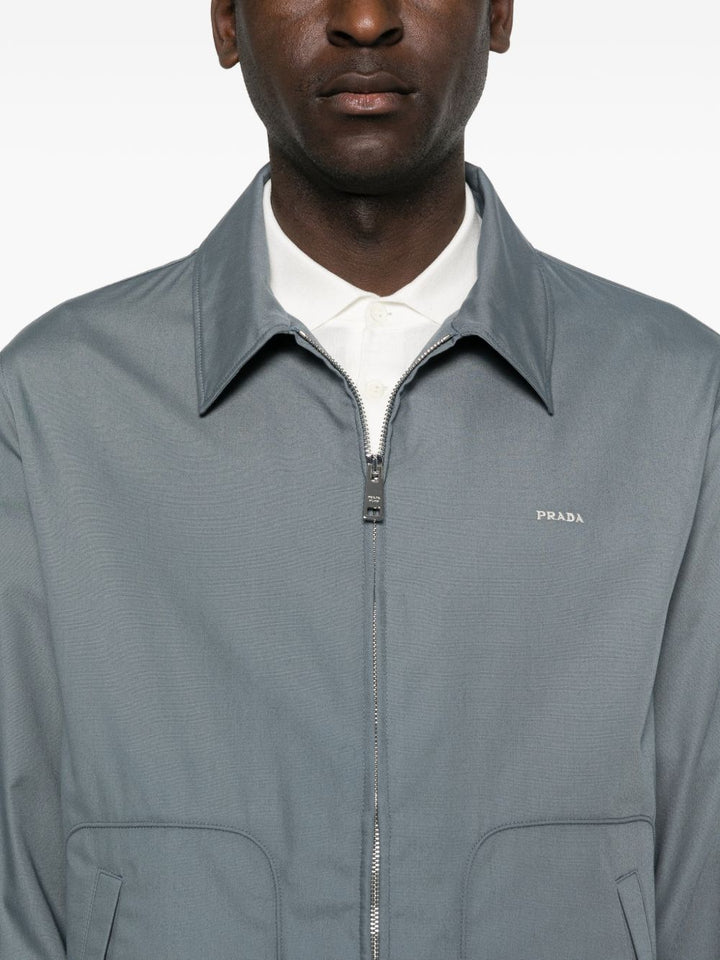 Giacca con zip e colletto a camicia