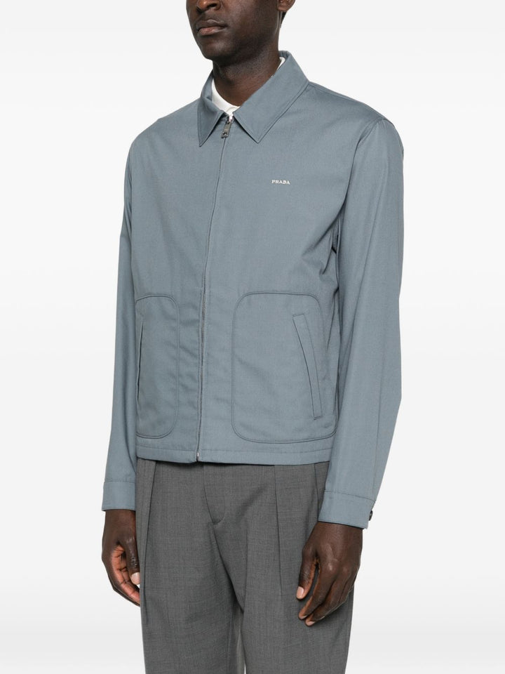Giacca con zip e colletto a camicia