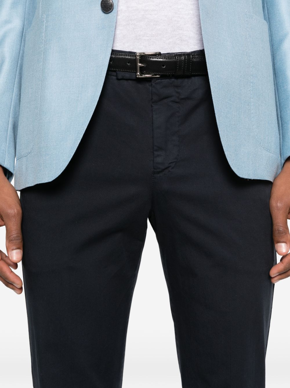 Pantalone dritto con cinturino passa cintura