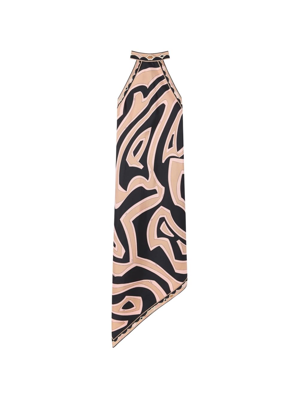 Abito midi "Labirinto" in twill di seta