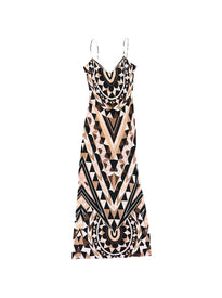 Abito con stampa geometrica