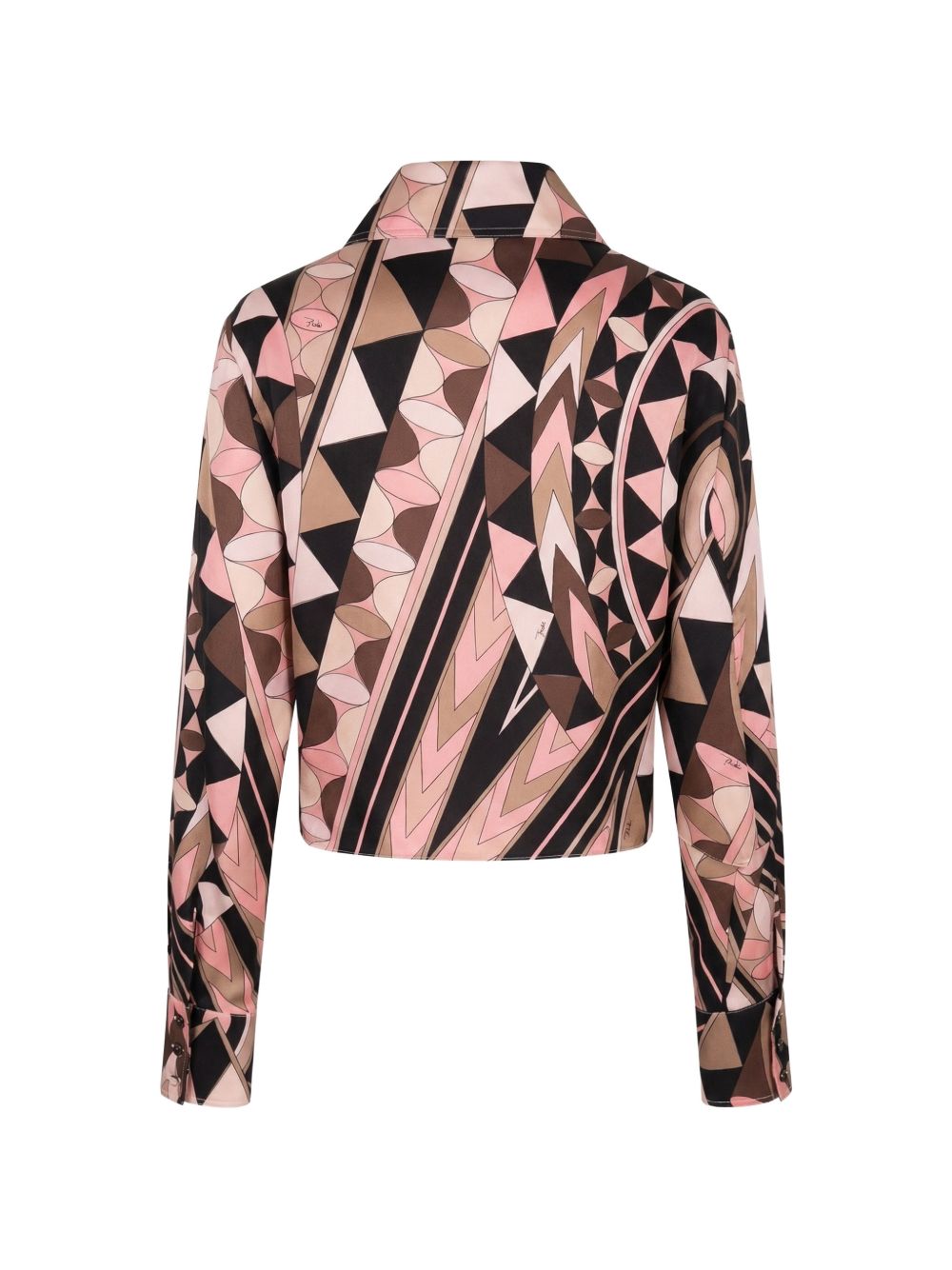 Maglia di seta con stampa geometrica