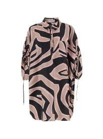 Caftano di seta con stampa