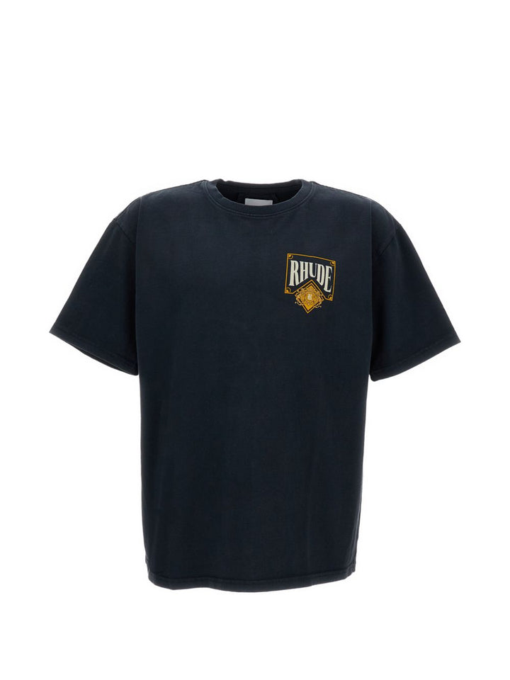T-shirt con stampa RHUDE in Nero