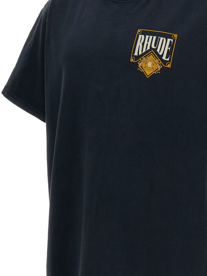T-shirt con stampa RHUDE in Nero