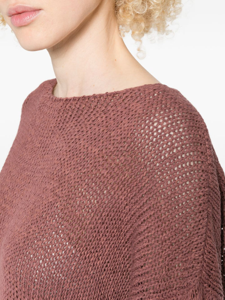 Maglione a maglia aperta