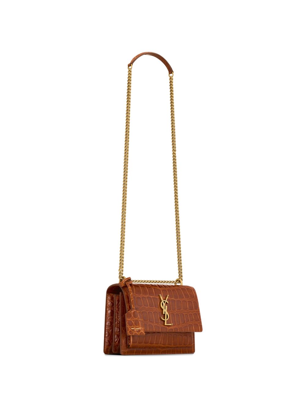 Borsa SUNSET piccola in pelle goffrata coccodrillo