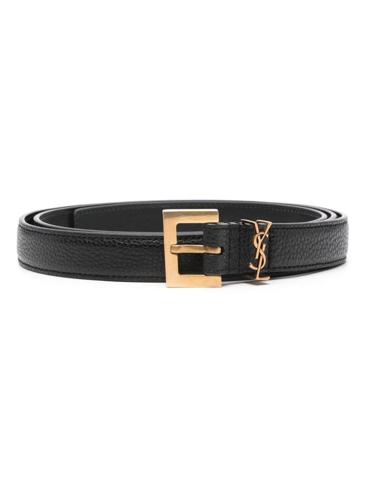 Saint Laurent Cintura in pelle nera