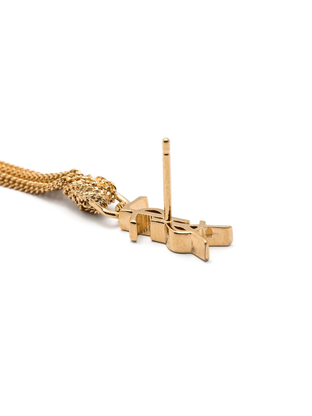 Saint Laurent orecchini in metallo con nappina CASSANDRE