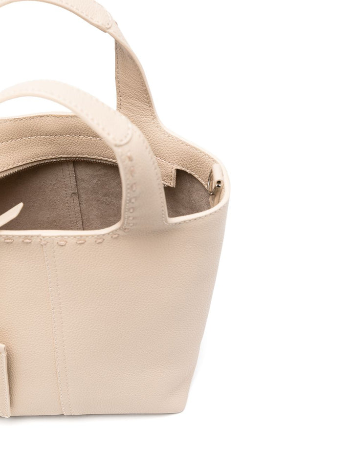 Borsa tote in pelle con manico