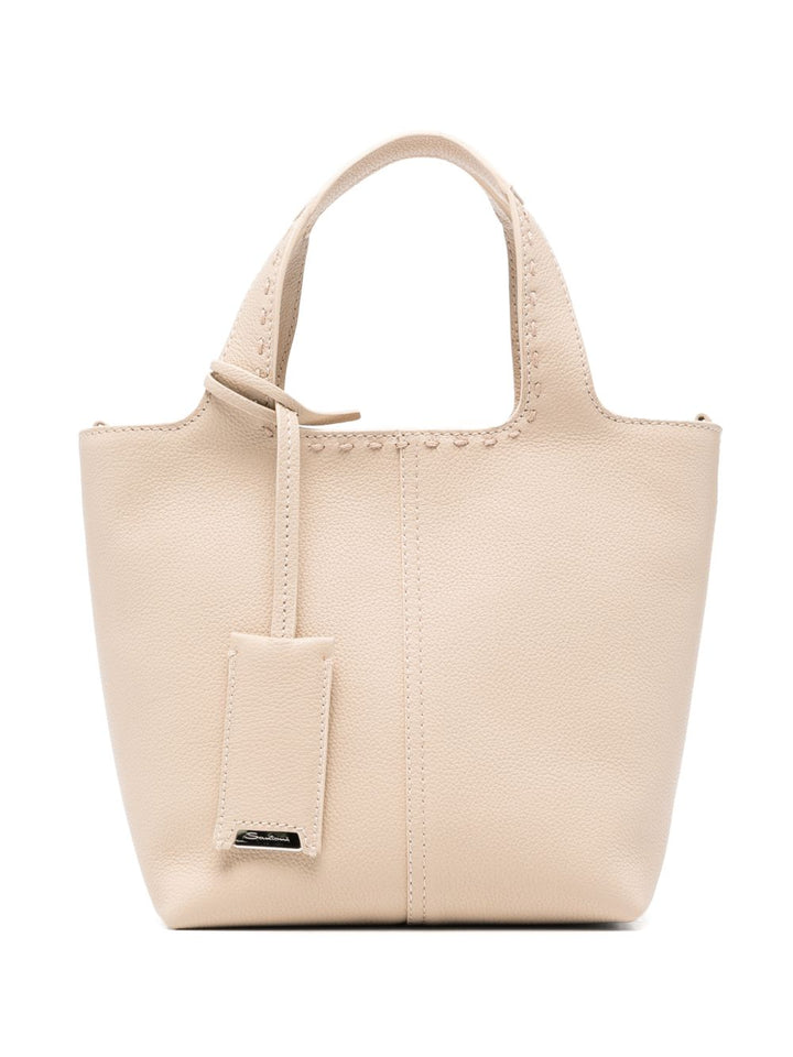 Borsa tote in pelle con manico