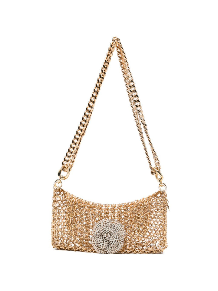 Borsa a spalla Camelia con decorazione