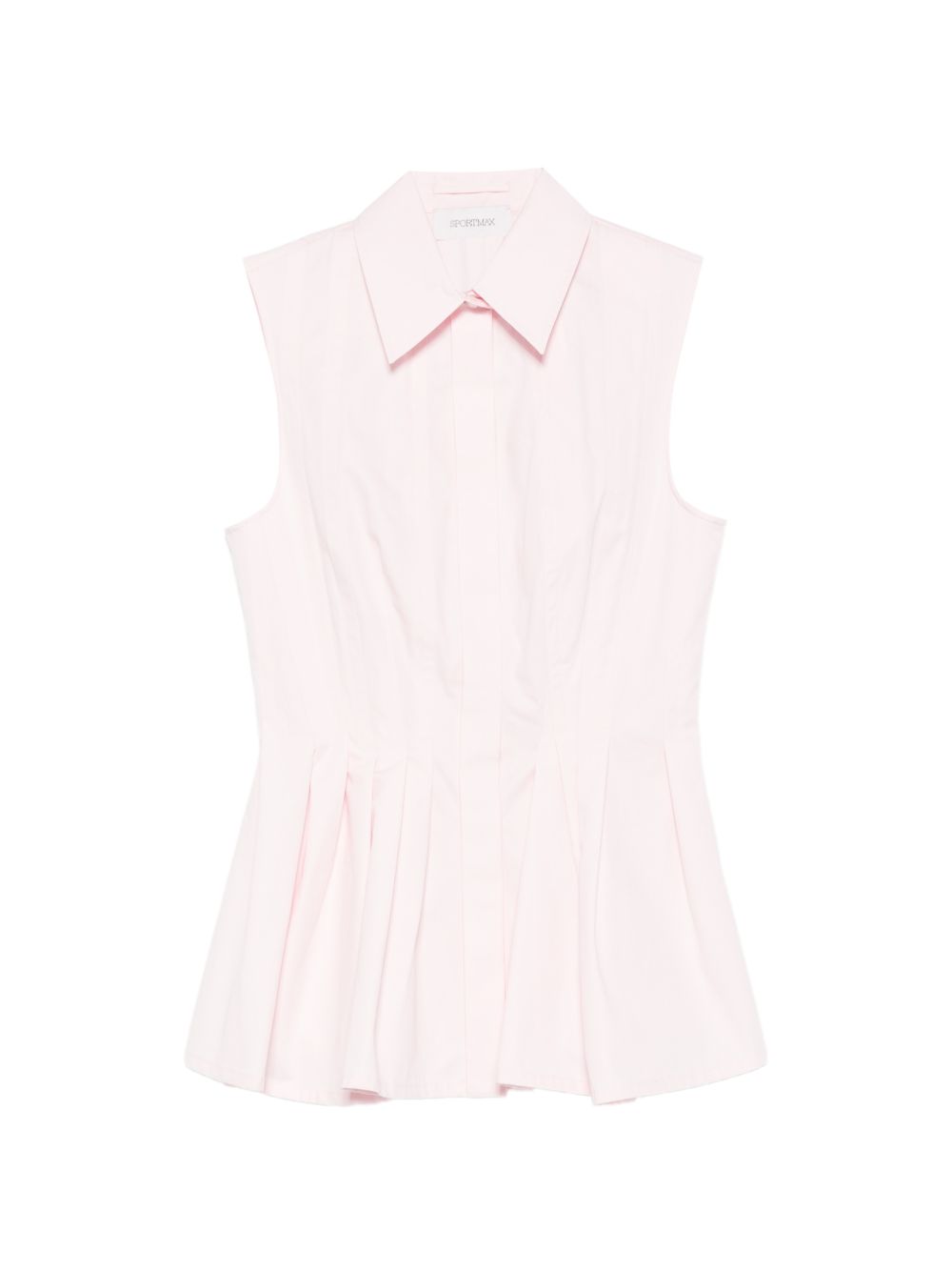 Camicia plissettata senza maniche "Certosa"