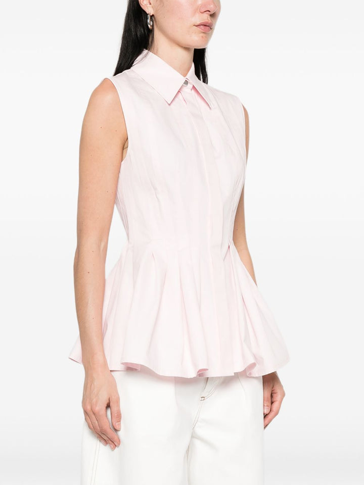 Camicia plissettata senza maniche "Certosa"