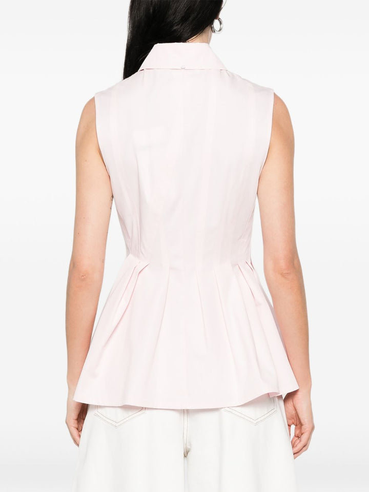 Camicia plissettata senza maniche "Certosa"
