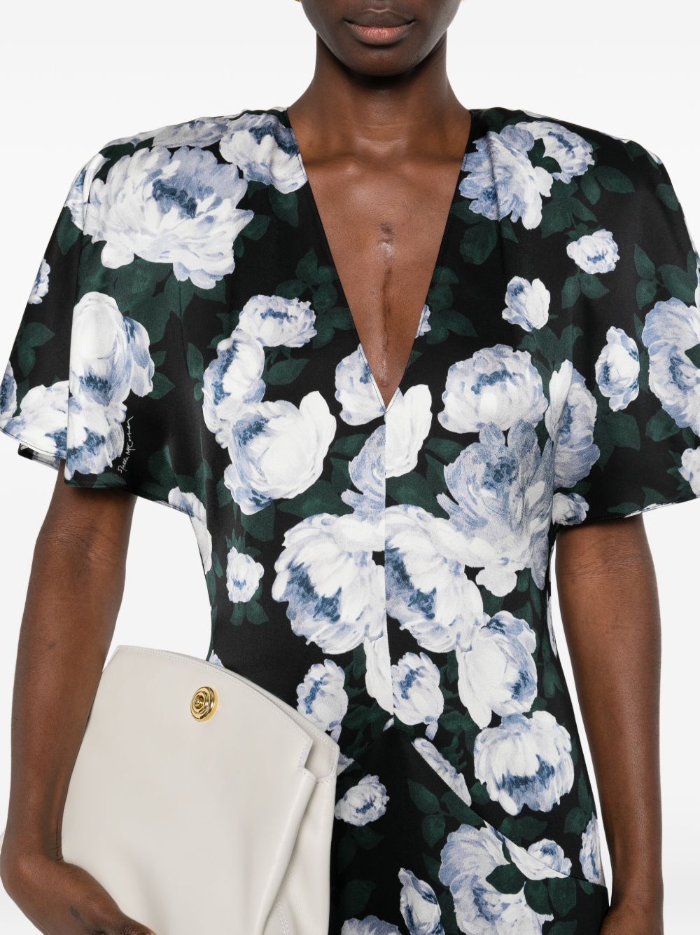 Abito midi floreale con scollo a V Envers