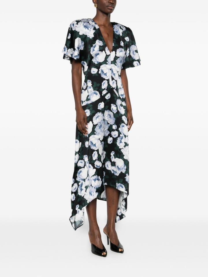 Abito midi floreale con scollo a V Envers