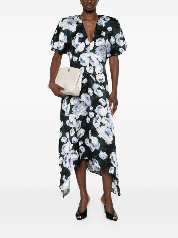 Abito midi floreale con scollo a V Envers