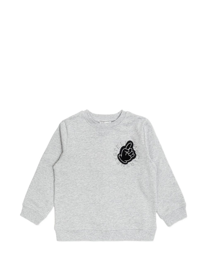 Felpa con logo girocollo