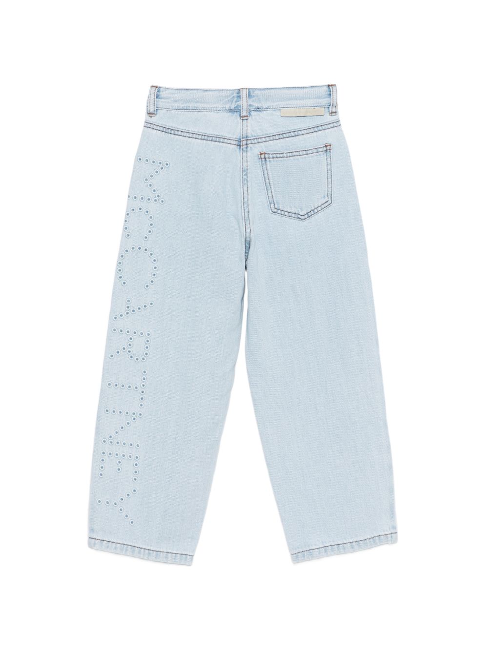 Pantalone in denim cinque tasche con logo